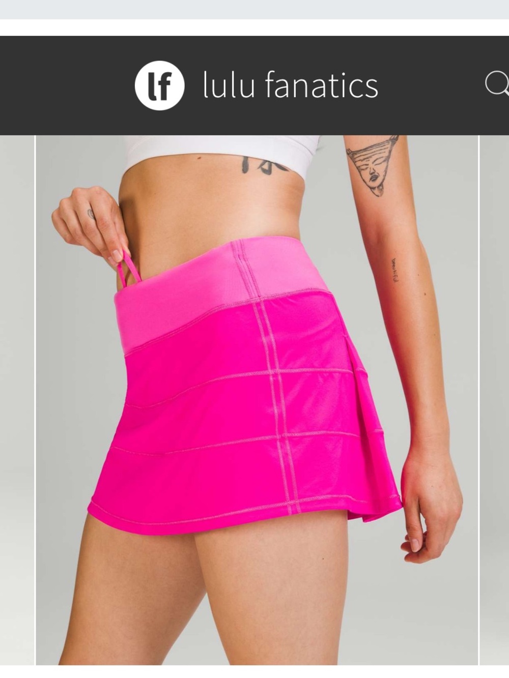 NWT Lululemon Pace Rival Mid-Rise Skirt Sz 8 Pow Pink Tennis Skort
